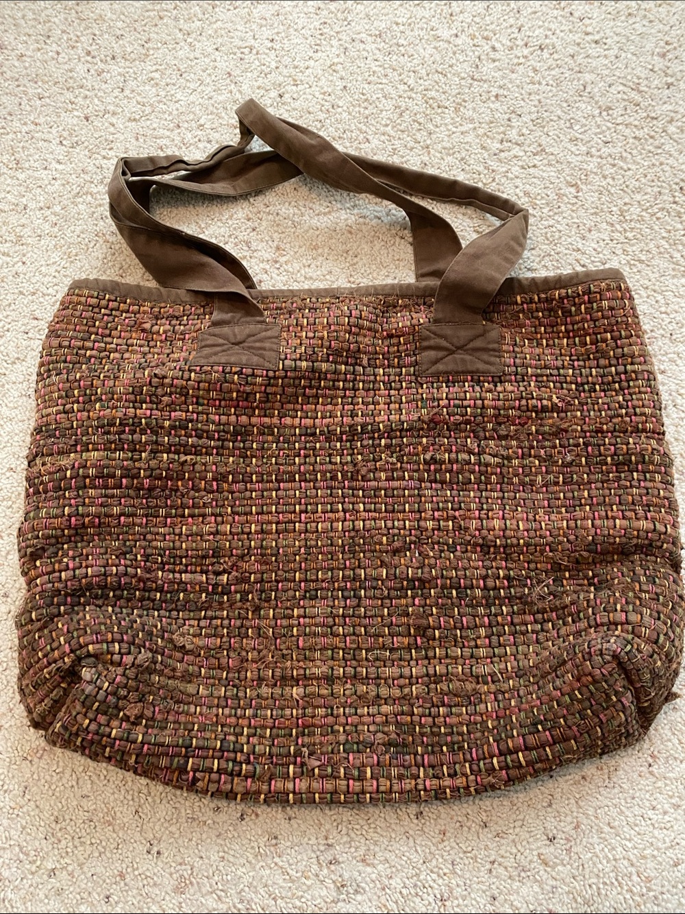 Rag Rug Weave Shoulder Bag.